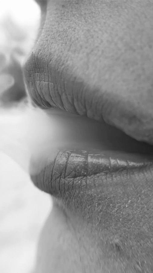 womans lips while smoking pot