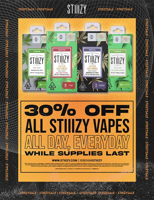STIIIZY Vapes 30 OFF Everyday